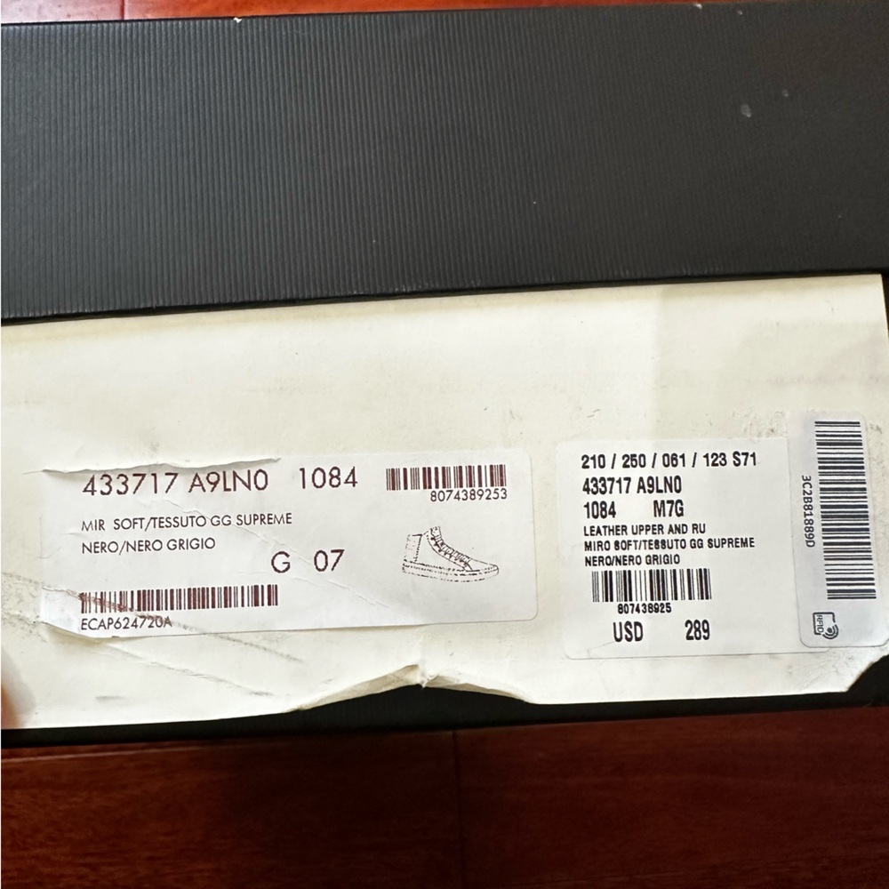 Gucci quarter boots man, black and black size 7